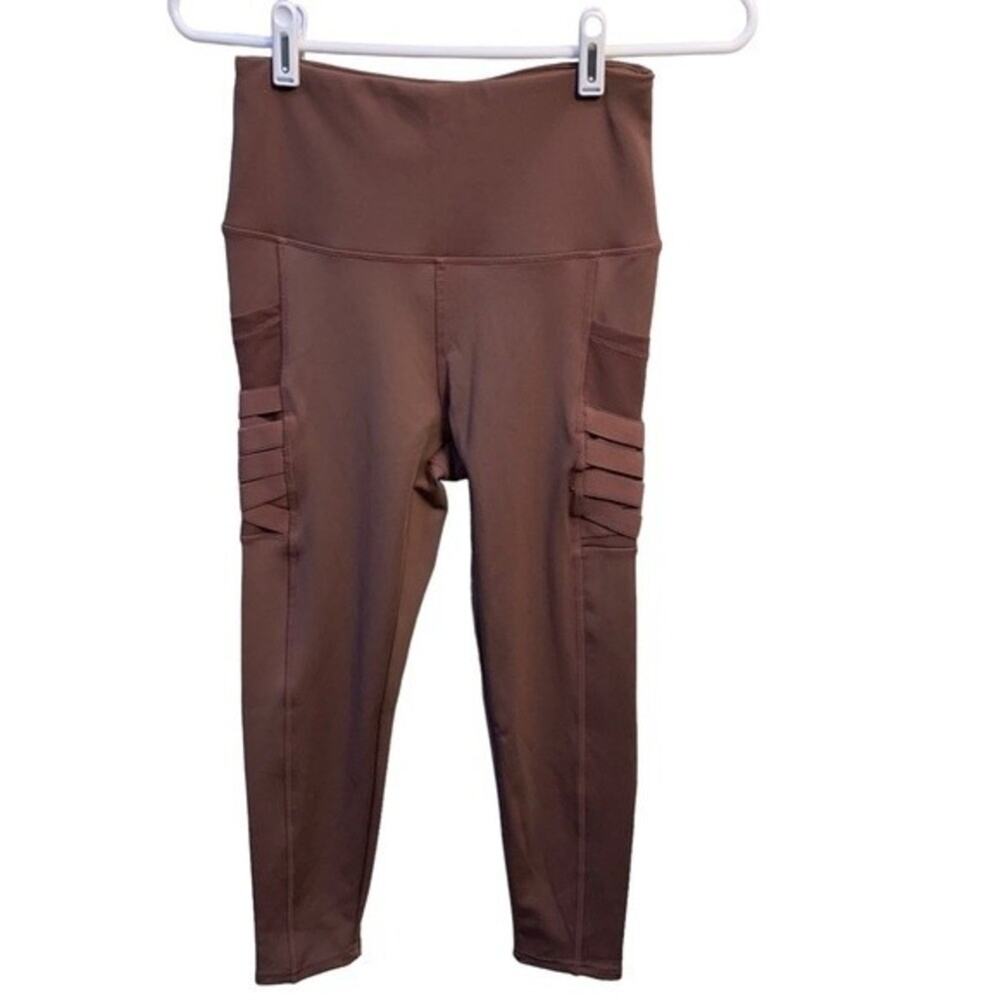 BSP Burgandy Womens Workout Pocket Leggings. Size Medium.